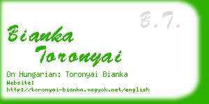 bianka toronyai business card